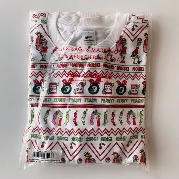 NEW Hanna Andersson Adult Unisex Dr. Seuss Grinch Holiday Sweatshirt XL - Picture 9 of 10